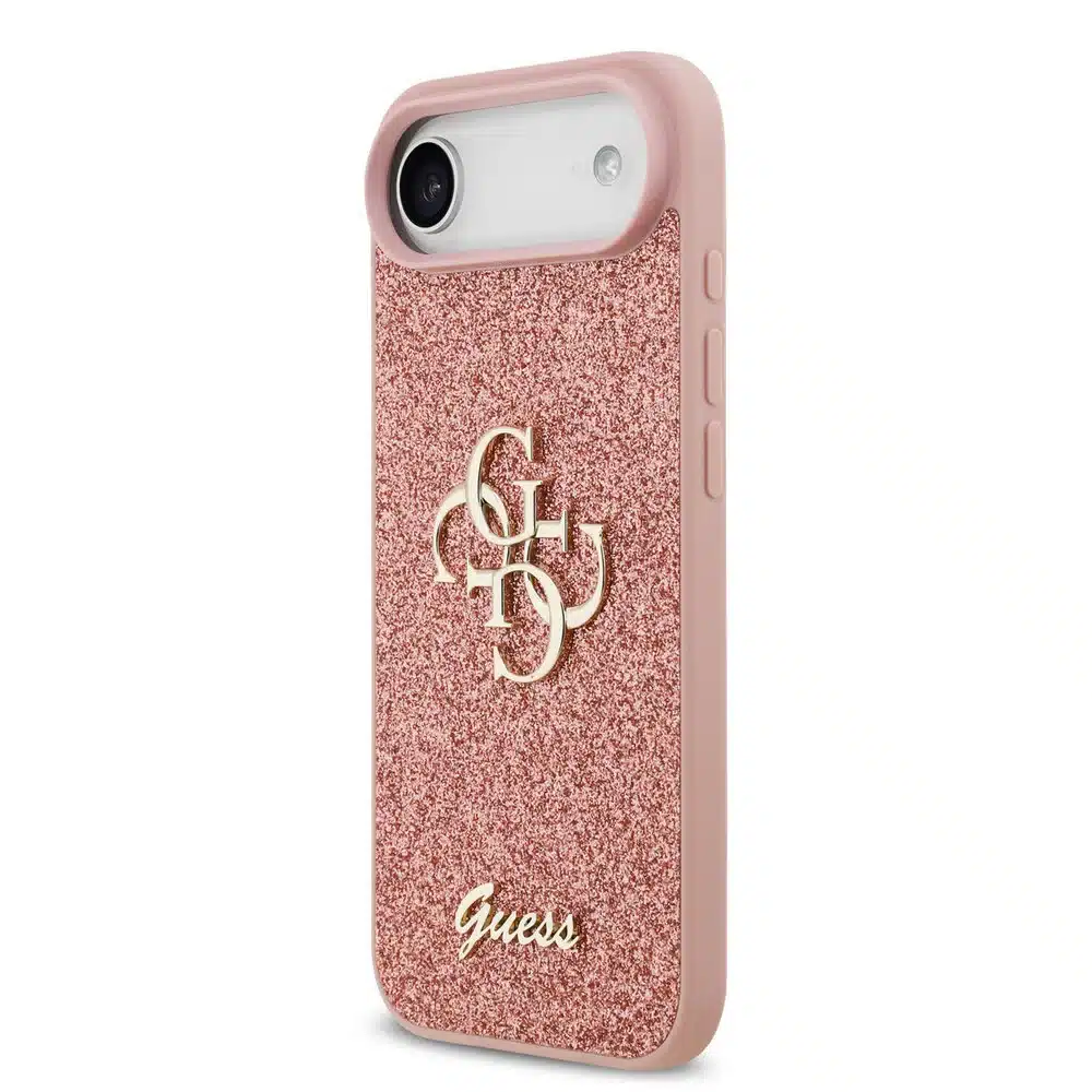Guess iPhone 17 Air Back cover case - Big 4G - Fixed Glitter - Roze-4