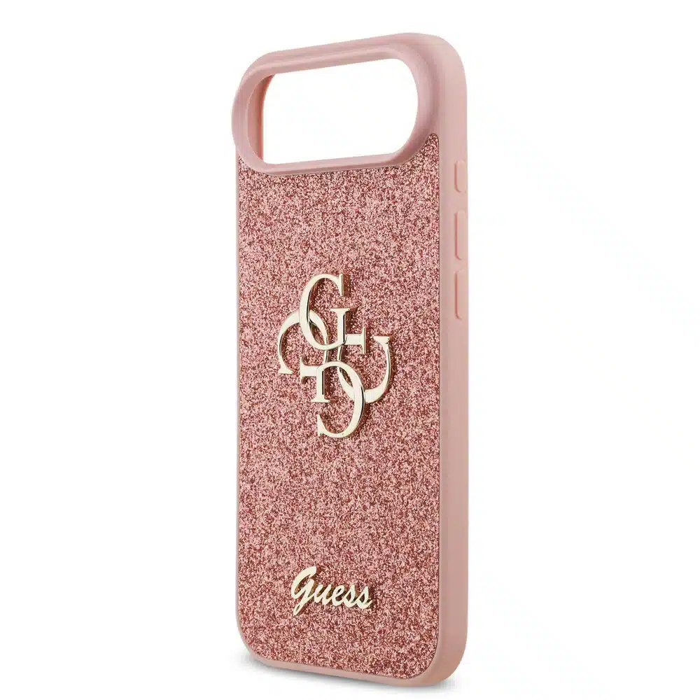 Guess iPhone 17 Air Back cover case - Big 4G - Fixed Glitter - Roze-5
