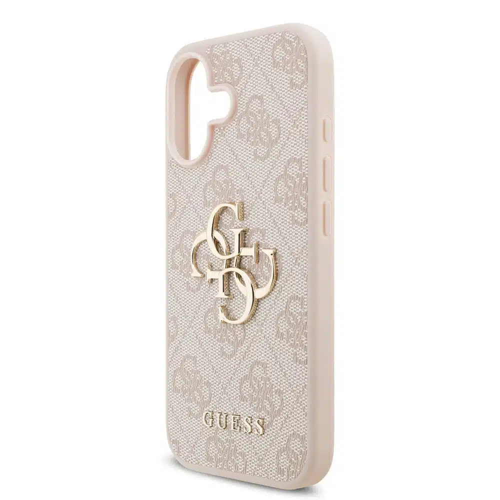 Guess iPhone 17 Back cover case - 4G - Big Metal Logo - Roze-5