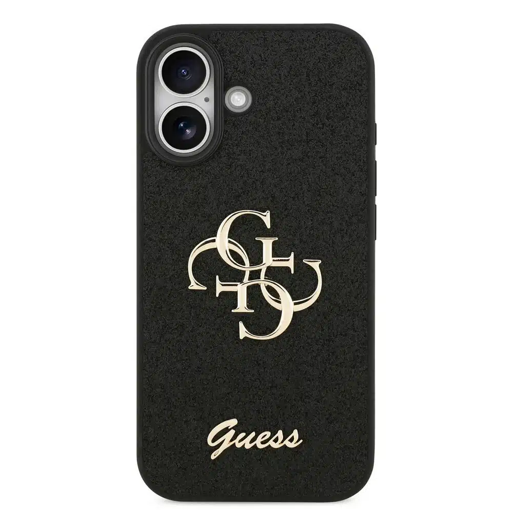 Guess iPhone 17 Back cover case - Big 4G - Fixed Glitter - Zwart-3