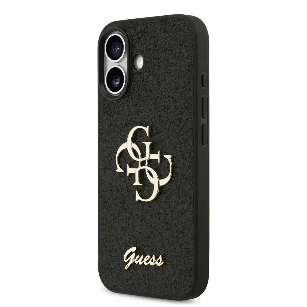 Guess iPhone 17 Back cover case - Big 4G - Fixed Glitter - Zwart-4