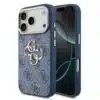 Guess iPhone 17 Pro Back cover case - 4G - Big Metal Logo - Gold Edge - Blauw-1