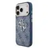 Guess iPhone 17 Pro Back cover case - 4G - Big Metal Logo - Gold Edge - Blauw-4