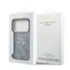 Guess iPhone 17 Pro Back cover case - 4G - Big Metal Logo - Gold Edge - Blauw-8