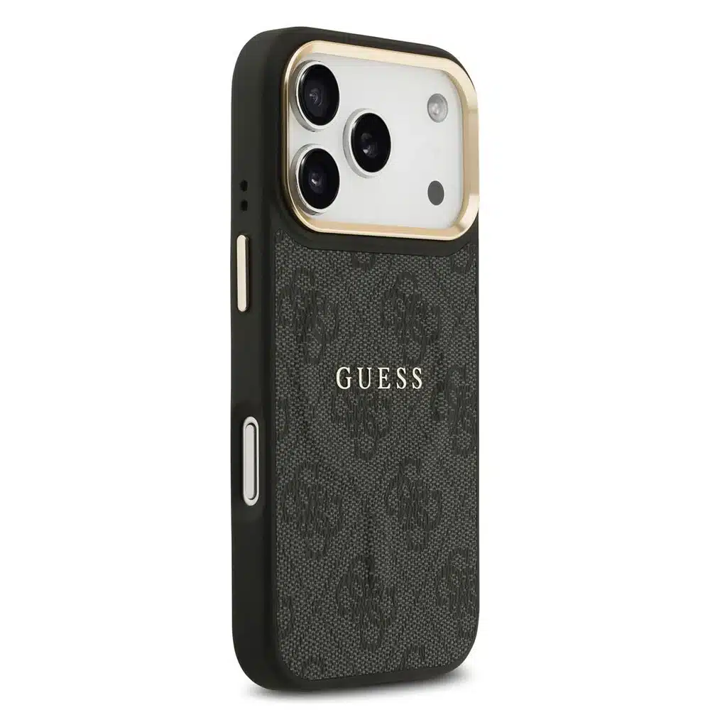 Guess iPhone 17 Pro Back cover case - Magsafe PU Leather - 4G Classic Logo - Zwart-2