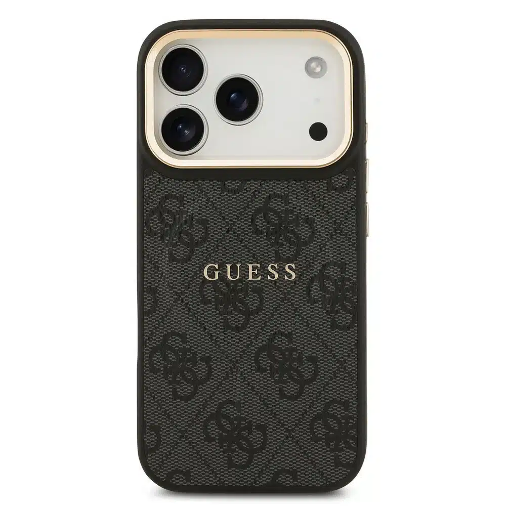 Guess iPhone 17 Pro Back cover case - Magsafe PU Leather - 4G Classic Logo - Zwart-3