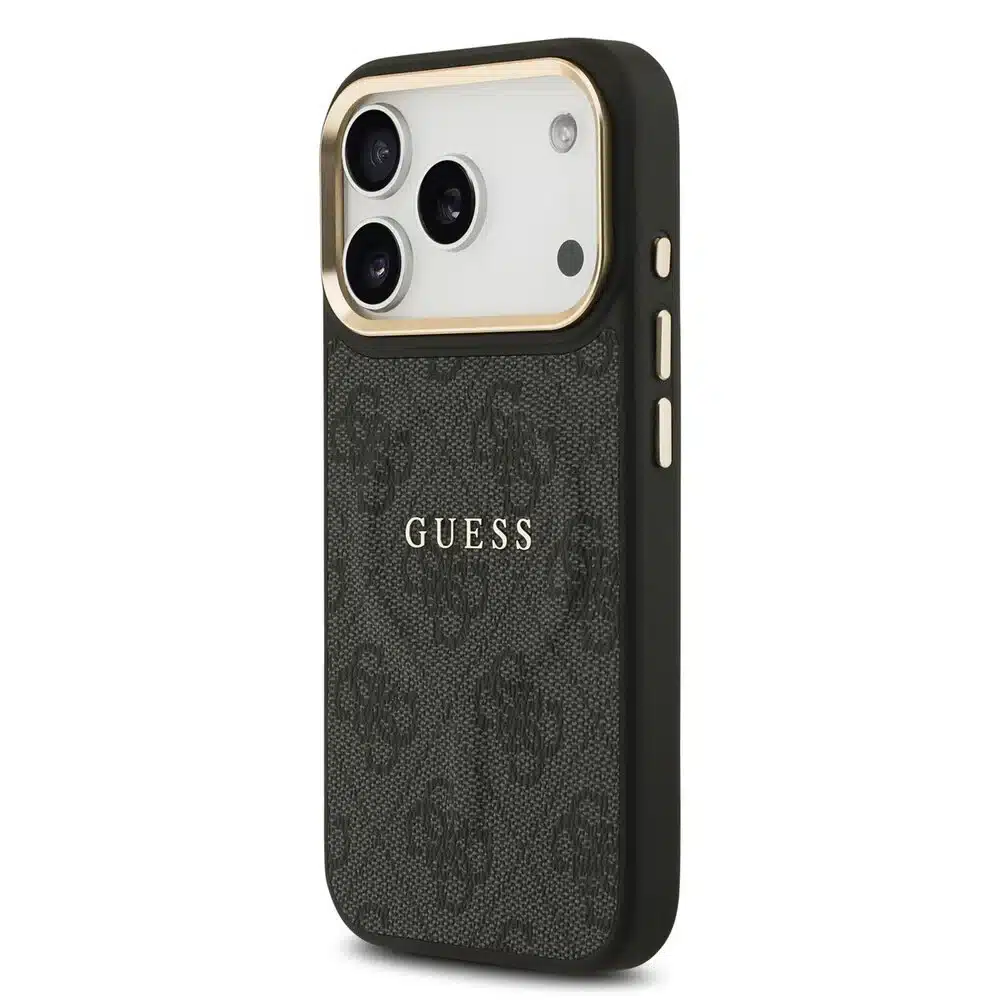 Guess iPhone 17 Pro Back cover case - Magsafe PU Leather - 4G Classic Logo - Zwart-4