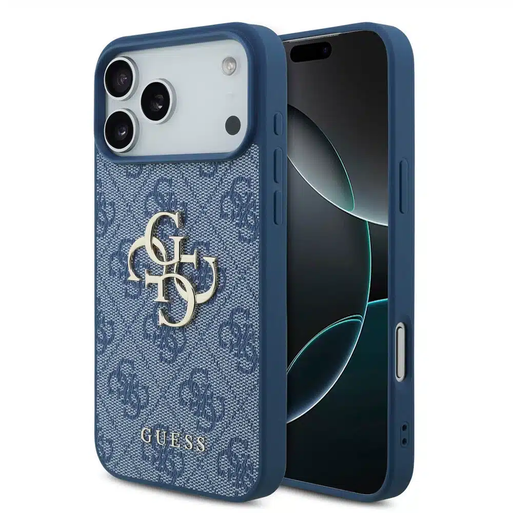 Guess-Backcover-4G-Big Metal Logo-iPhone 17 Pro Max-18 pro Max-Blauw - Afbeelding 1