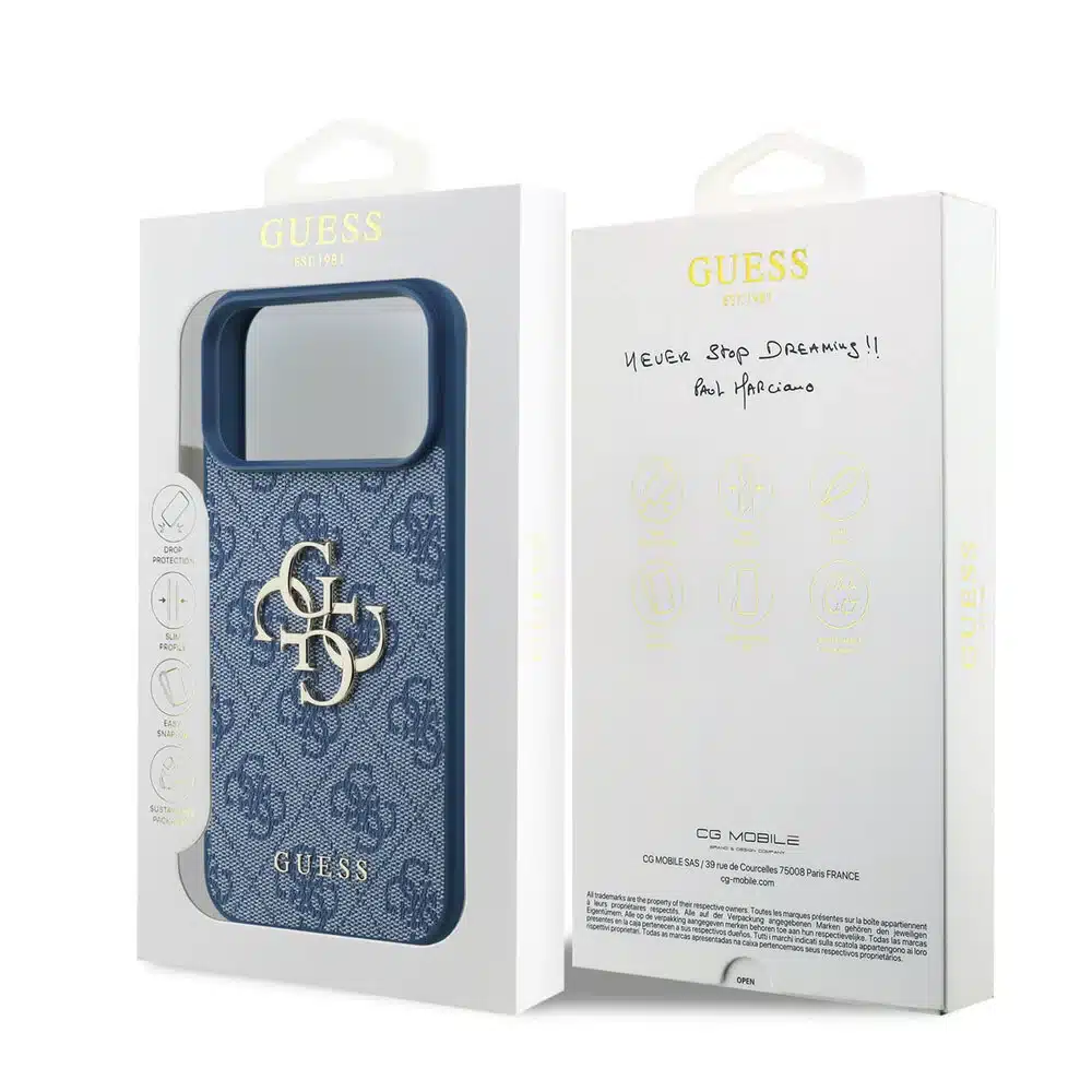Guess-Backcover-4G-Big Metal Logo-iPhone 17 Pro Max-18 pro Max-Blauw - Afbeelding 8