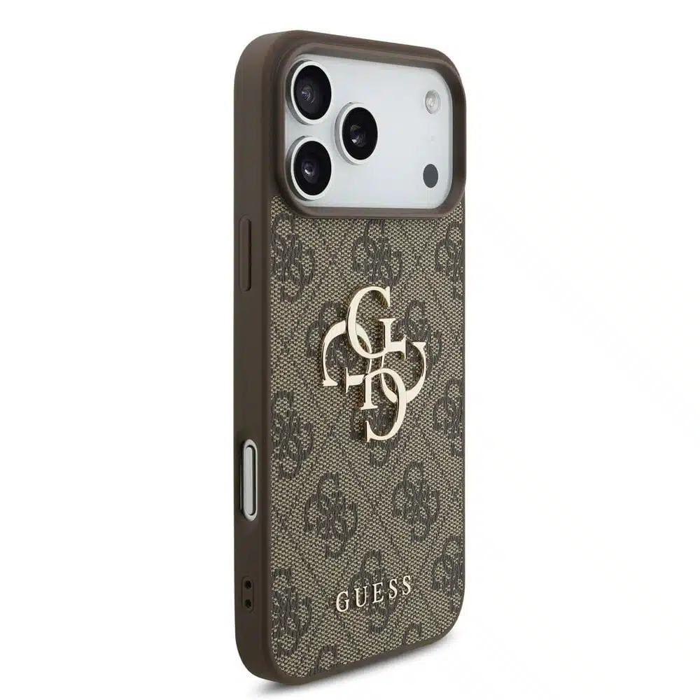 Guess iPhone 17 Pro Max Backcover hoesje - 4G - Big Metal Logo - Bruin-4