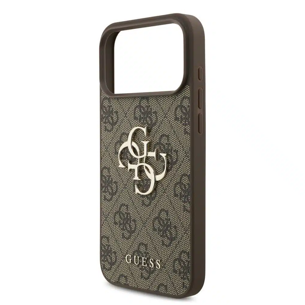 Guess iPhone 17 Pro Max Backcover hoesje - 4G - Big Metal Logo - Bruin-5