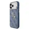 Guess iPhone 17 Pro Max Backcover hoesje - 4G - Big Metal Logo - Gold Edge - Blauw-2