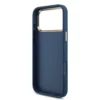Guess iPhone 17 Pro Max Backcover hoesje - 4G - Big Metal Logo - Gold Edge - Blauw-6