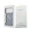 Guess iPhone 17 Pro Max Backcover hoesje - 4G - Big Metal Logo - Gold Edge - Blauw-8