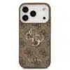 Guess iPhone 17 Pro Max Backcover hoesje - 4G - Big Metal Logo - Gold Edge - Bruin-3