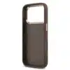 Guess iPhone 17 Pro Max Backcover hoesje - 4G - Big Metal Logo - Gold Edge - Bruin-6