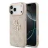 Guess iPhone 17 Pro Max Backcover hoesje - 4G - Big Metal Logo - Gold Edge - Roze-1