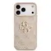 Guess iPhone 17 Pro Max Backcover hoesje - 4G - Big Metal Logo - Gold Edge - Roze-3