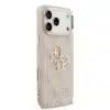 Guess iPhone 17 Pro Max Backcover hoesje - 4G - Big Metal Logo - Gold Edge - Roze-4