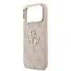 Guess iPhone 17 Pro Max Backcover hoesje - 4G - Big Metal Logo - Gold Edge - Roze-5