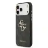 Guess iPhone 17 Pro Max Backcover hoesje - 4G - Big Metal Logo - Gold Edge - Zwart-2