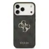 Guess iPhone 17 Pro Max Backcover hoesje - 4G - Big Metal Logo - Gold Edge - Zwart-3