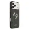 Guess iPhone 17 Pro Max Backcover hoesje - 4G - Big Metal Logo - Gold Edge - Zwart-4