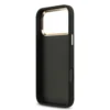 Guess iPhone 17 Pro Max Backcover hoesje - 4G - Big Metal Logo - Gold Edge - Zwart-6
