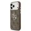 Guess-Backcover-PU Leather-4G Classic Logo-iPhone 17 Pro Max- Bruin Silver - Thumbnail Image 2