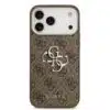 Guess-Backcover-PU Leather-4G Classic Logo-iPhone 17 Pro Max- Bruin Silver - Thumbnail Image 3