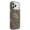 Guess-Backcover-PU Leather-4G Classic Logo-iPhone 17 Pro Max- Bruin Silver - Thumbnail Image 4