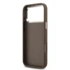 Guess-Backcover-PU Leather-4G Classic Logo-iPhone 17 Pro Max- Bruin Silver - Thumbnail Image 5