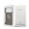 Guess-Backcover-PU Leather-4G Classic Logo-iPhone 17 Pro Max- Bruin Silver - Thumbnail Image 8