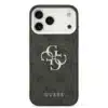 Guess iPhone 17 Pro Max Backcover hoesje - 4G - Big Metal Logo - Silver Edge - Zwart-3