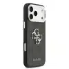 Guess iPhone 17 Pro Max Backcover hoesje - 4G - Big Metal Logo - Silver Edge - Zwart-4