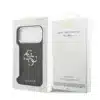 Guess iPhone 17 Pro Max Backcover hoesje - 4G - Big Metal Logo - Silver Edge - Zwart-8