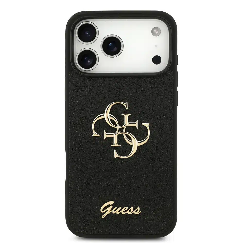 Guess iPhone 17 Pro Max Backcover hoesje - Big 4G - Fixed Glitter - Zwart-3