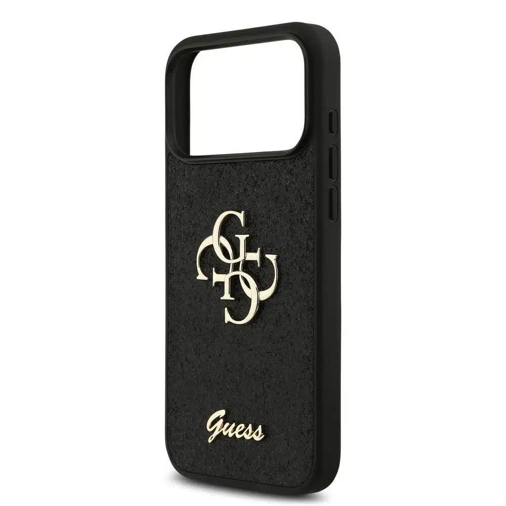 Guess iPhone 17 Pro Max Backcover hoesje - Big 4G - Fixed Glitter - Zwart-5