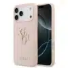Guess iPhone 17 Pro Max Backcover hoesje - Grained - Big 4G Logo - Roze-1