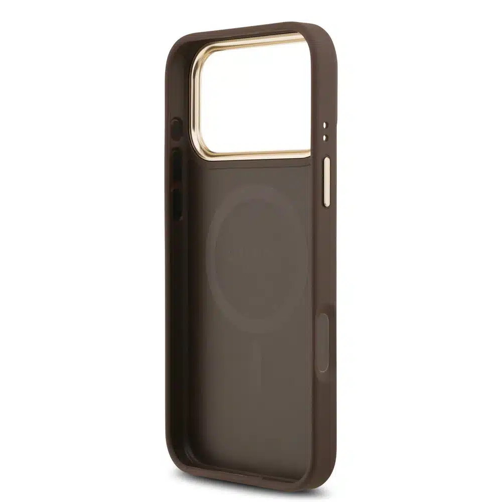 Guess-Backcover-Magsafe PU Leather-4G Classic Logo-iPhone 17 Pro Max-18 Pro Max-Bruin - Afbeelding 6