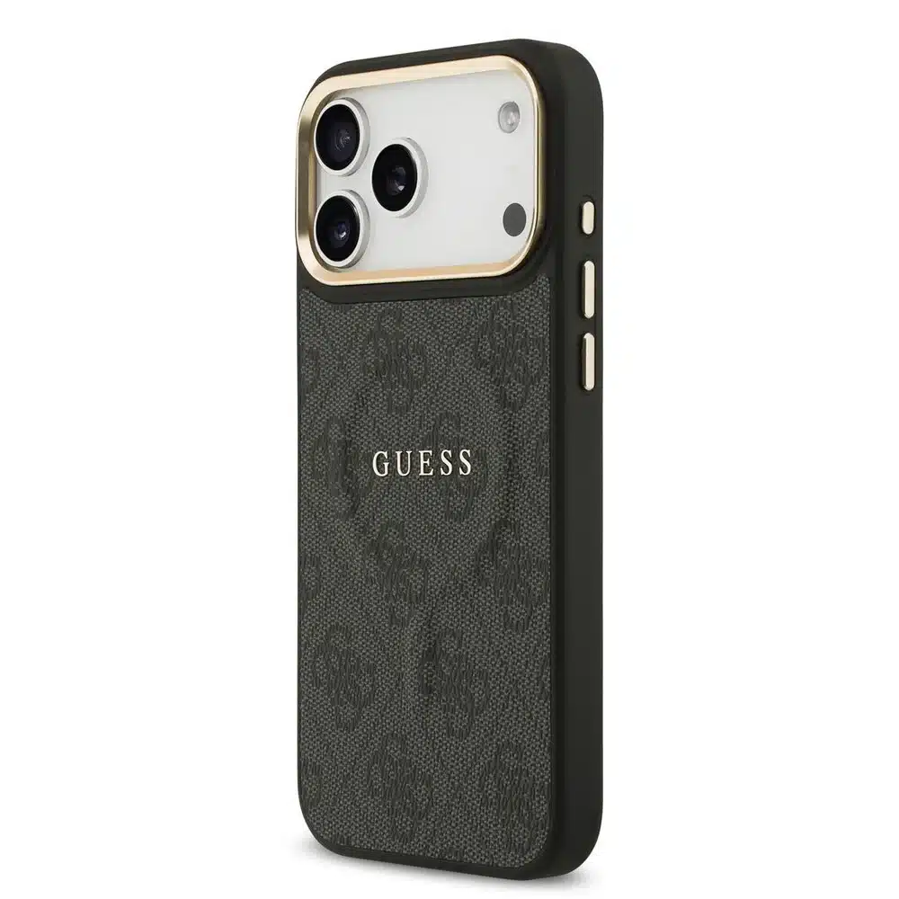 Guess iPhone 17 Pro Max Backcover hoesje - Magsafe PU Leather - 4G Classic Logo -Zwart-2