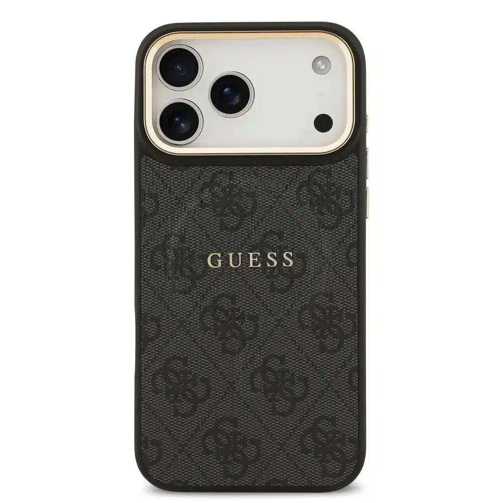 Guess iPhone 17 Pro Max Backcover hoesje - Magsafe PU Leather - 4G Classic Logo -Zwart-3