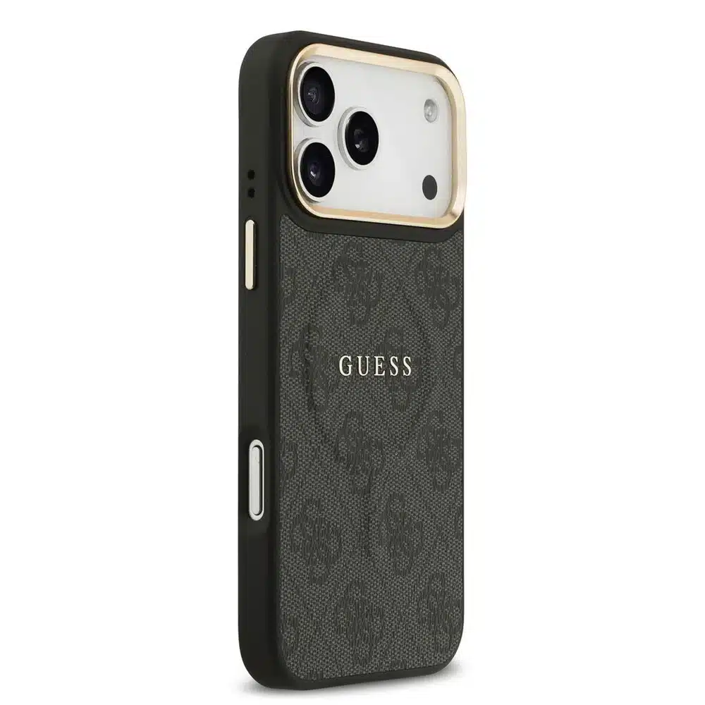 Guess iPhone 17 Pro Max Backcover hoesje - Magsafe PU Leather - 4G Classic Logo -Zwart-4