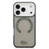 Lacoste iPhone 17 Pro Backcover hoesje - MagSafe - Transparent Case With Frosted Finish - Grijs-3