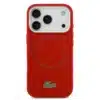 Lacoste iPhone 17 Pro Max Backcover hoesje - MagSafe - Metal Logo - Rood-3