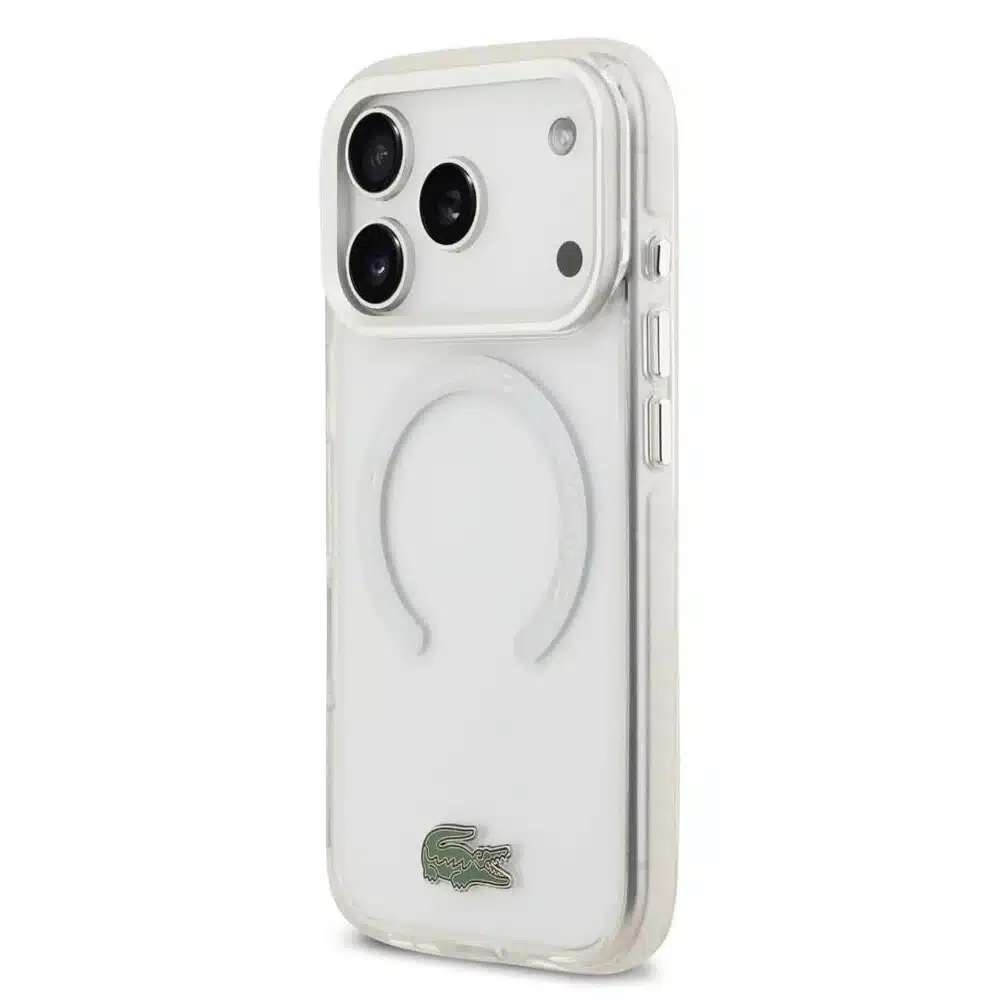 Lacoste iPhone 17 ProMax Backcover hoesje - MagSafe - Frosted Finish - Wit-2