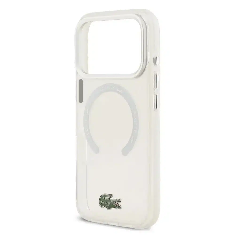 Lacoste iPhone 17 ProMax Backcover hoesje - MagSafe - Frosted Finish - Wit-5