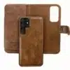 Multiple Pockets Magnetic 2 in 1 Wallet Samsung S25 Ultra-Bruin-1-Cityhoesje.nl