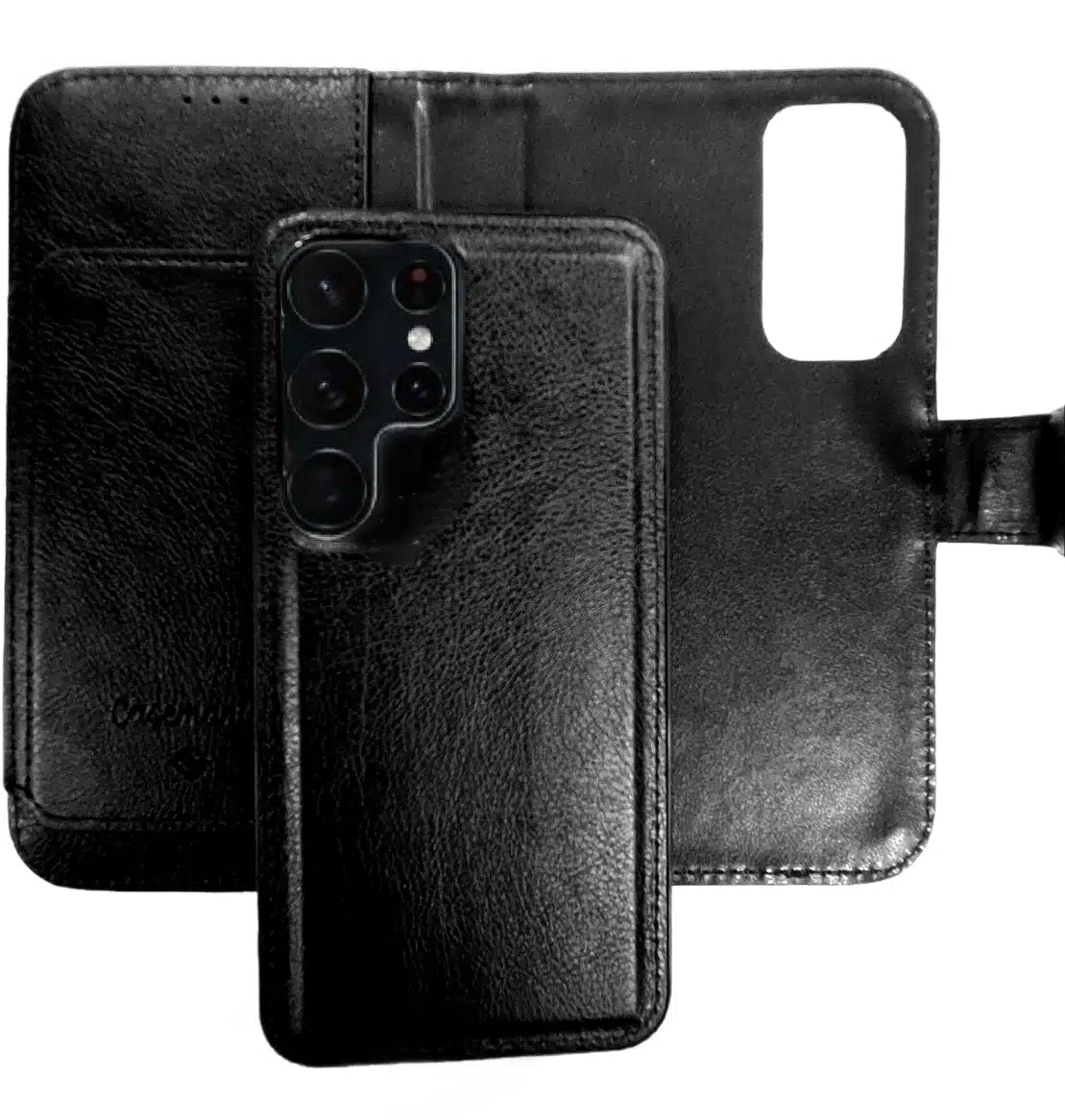 Multiple Pockets Magnetic 2 in 1 Wallet Samsung S25 Ultra-Zwart-1-Cityhoesje.nl