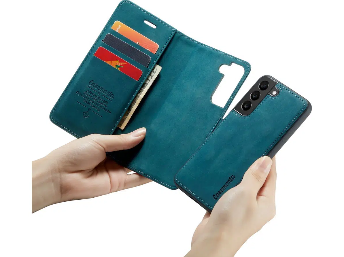 Samsung S25 FE-Casemania 2in1 Magnetic-Magsafe BookCase-Groen-5-Cityhoesje.nl